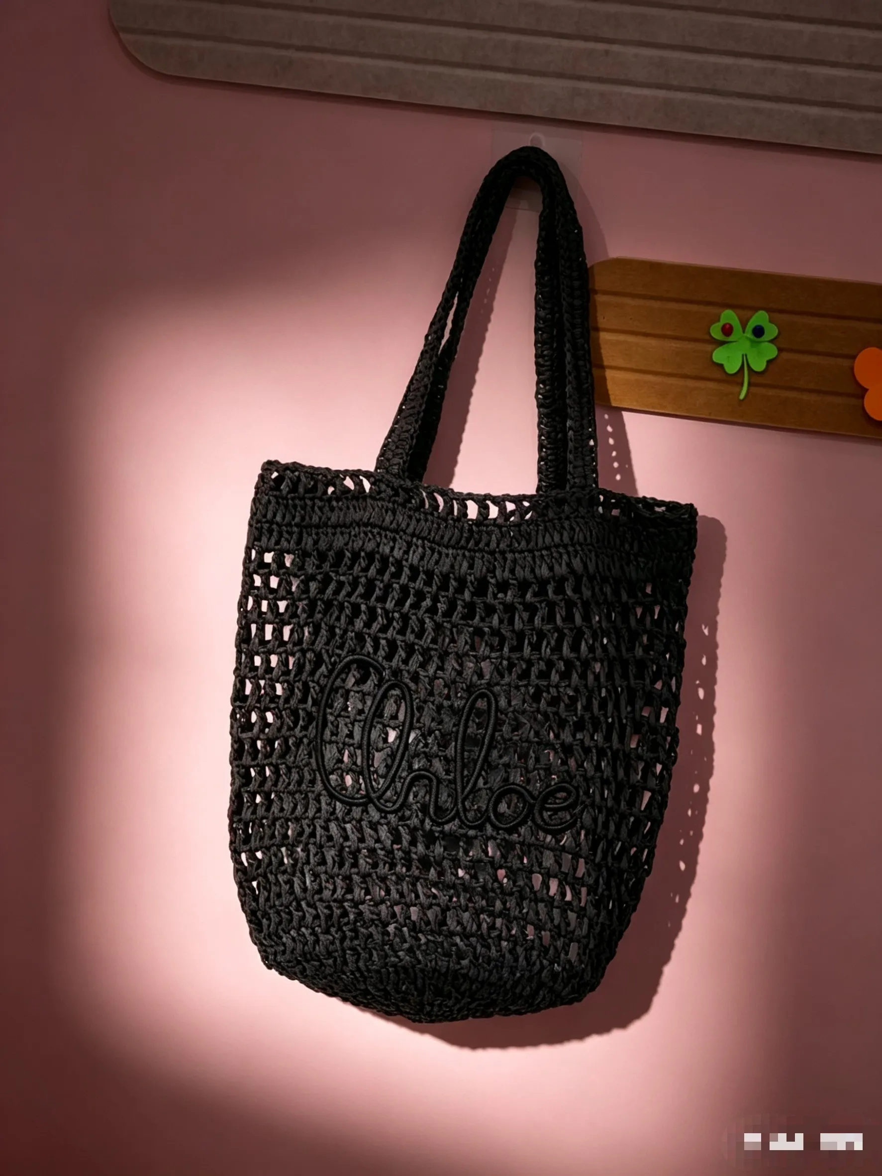 All Categories Official Website "Brand Women's Bags" Women's Bags 💙 Chloe 2026 Official Website Chloe Style Hollow Straw Tote Bag