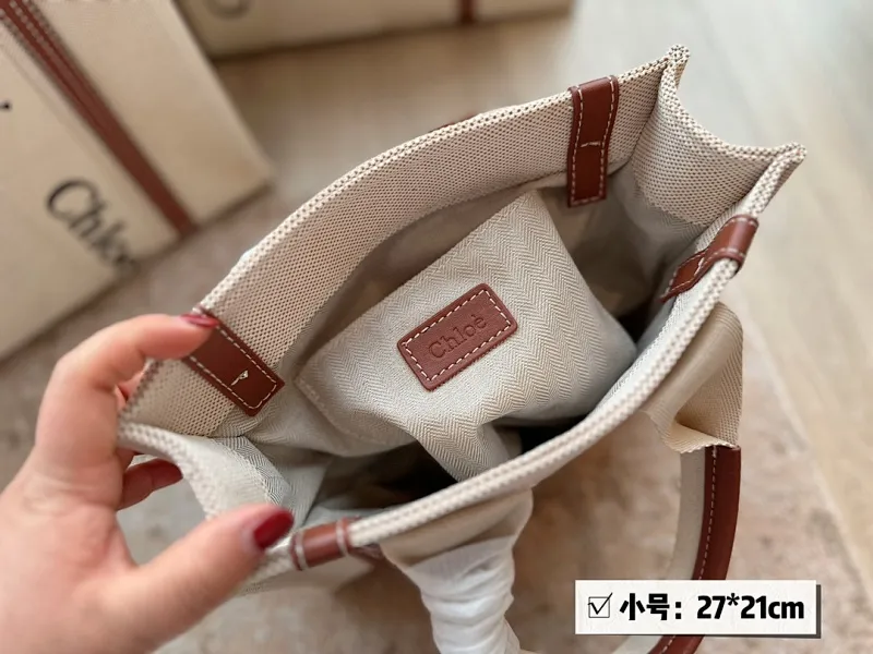 All Categories Official Website "Brand Women's Bags" Women's Bags 💙 Chloe 2023 New Chloe Canvas Tote Bag Wholesale