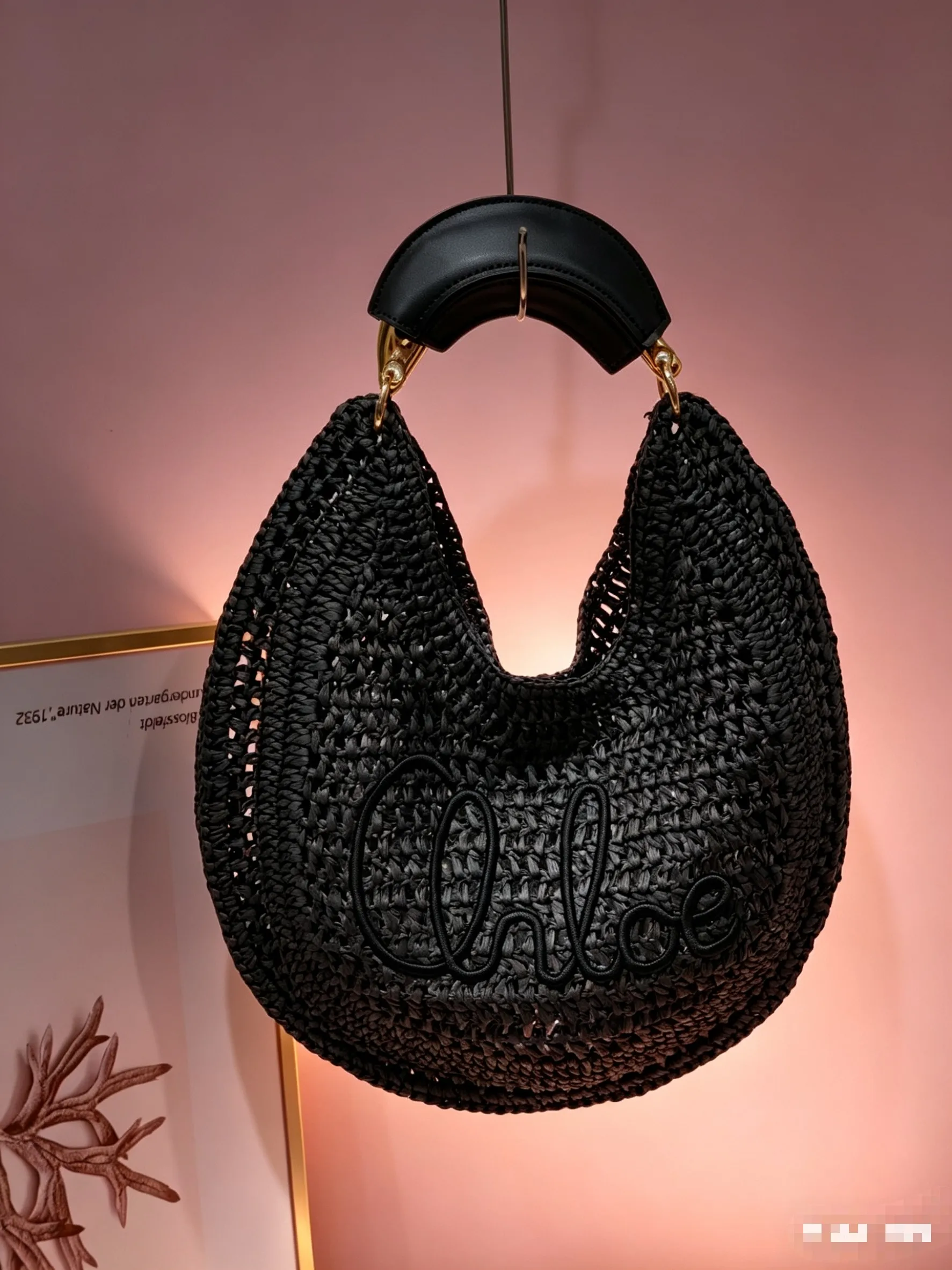 All Categories Official Website "Brand Women's Bags" Women's Bags 💙 Chloe 2026 Official Website Chloe Style Crescent Straw Handbag