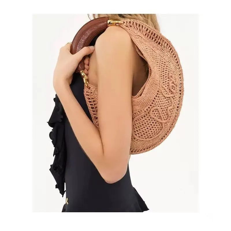 All Categories Official Website "Brand Women's Bags" Women's Bags 💙 Chloe 2026 Official Website Chloe Style Crescent Straw Handbag