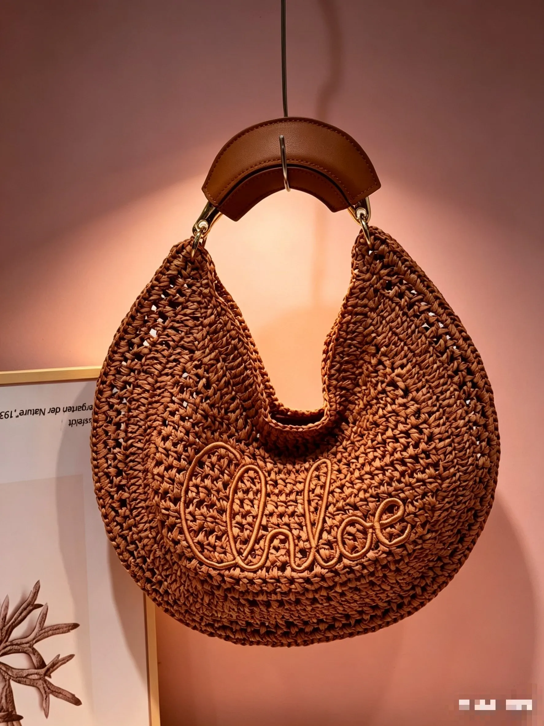 All Categories Official Website "Brand Women's Bags" Women's Bags 💙 Chloe 2026 Official Website Chloe Style Crescent Straw Handbag