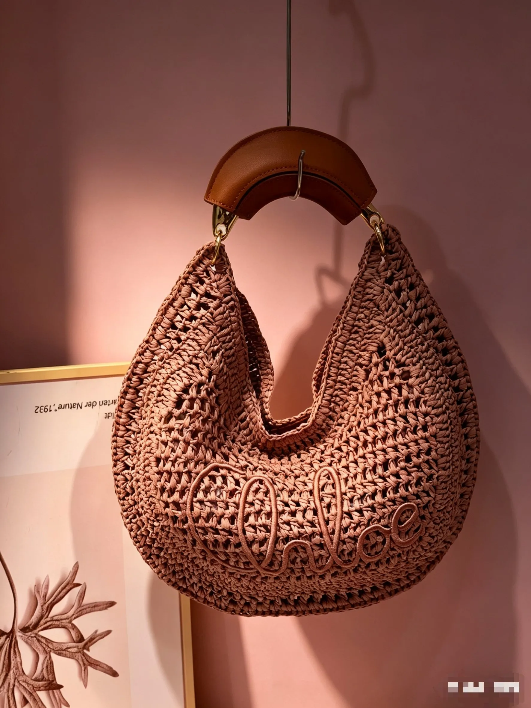 All Categories Official Website "Brand Women's Bags" Women's Bags 💙 Chloe 2026 Official Website Chloe Style Crescent Straw Handbag