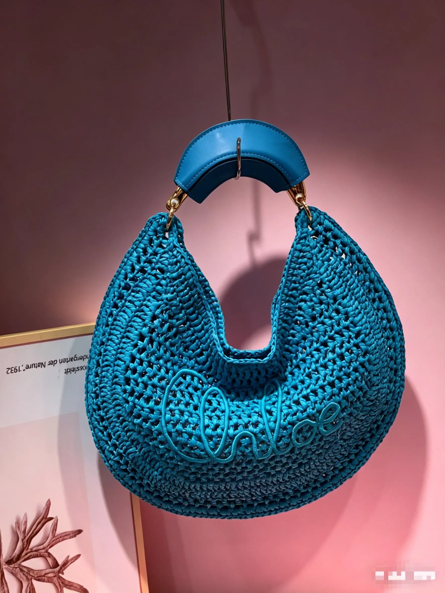 All Categories Official Website "Brand Women's Bags" Women's Bags 💙 Chloe 2026 Official Website Chloe Style Crescent Straw Handbag