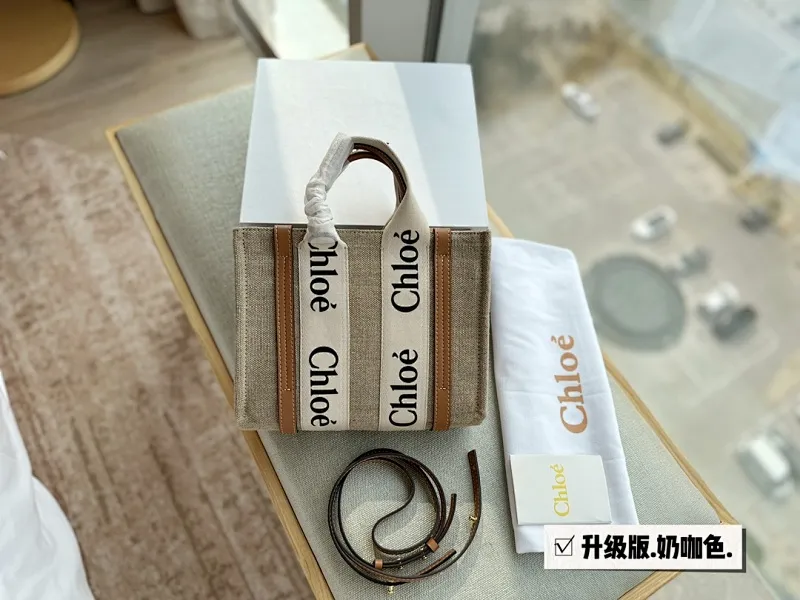 All Categories Official Website "Brand Women's Bags" Women's Bags 💙 Chloe 2023 New Chloe Canvas Tote Bag Wholesale