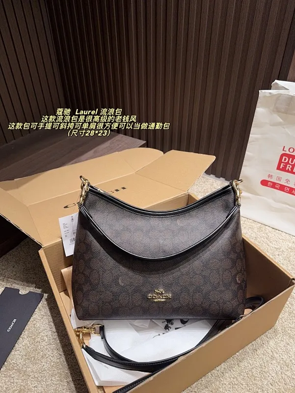 All categories Official website "Brand Women's Bags" Women's Bags 💙 COACH 2025 new COACH Laurel hobo bag