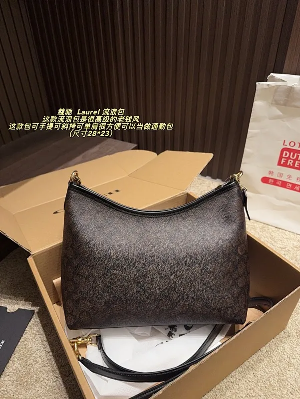 All categories Official website "Brand Women's Bags" Women's Bags 💙 COACH 2025 new COACH Laurel hobo bag