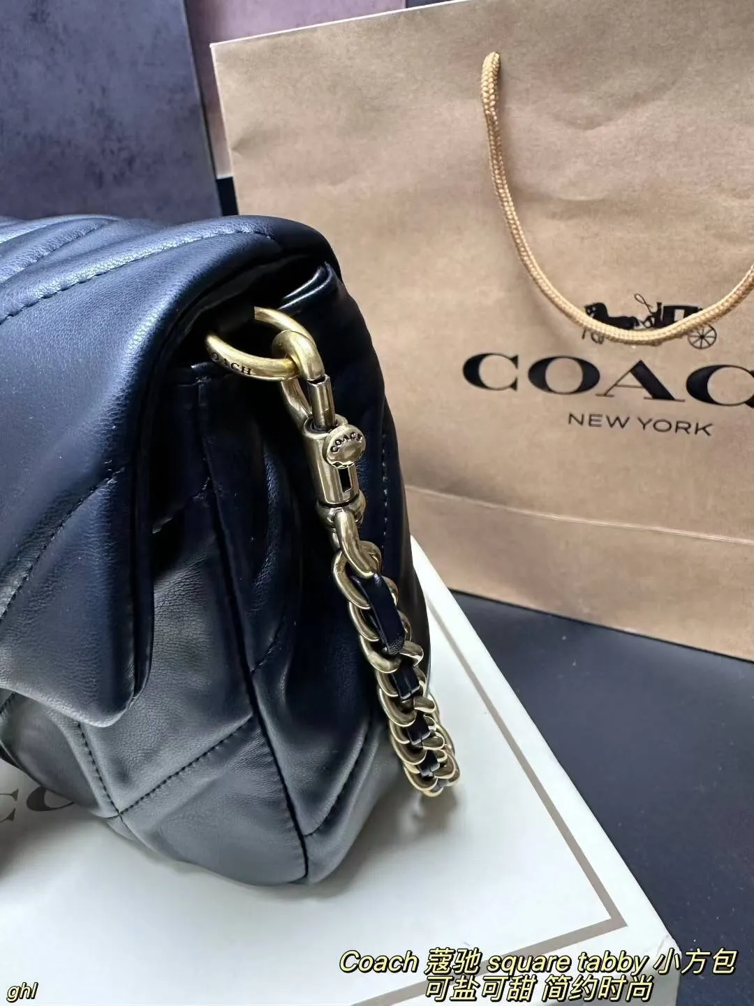 All Categories Official Website "Brand Women's Bags" Women's Bags 💙 COACH 2025 New COACH Square Tabby Denim Denim Bag