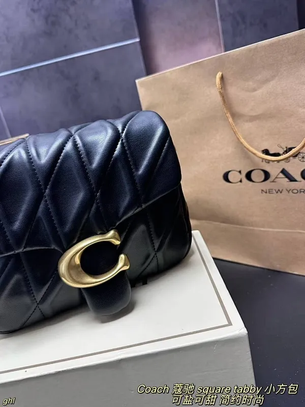 All Categories Official Website "Brand Women's Bags" Women's Bags 💙 COACH 2025 New COACH Square Tabby Denim Denim Bag