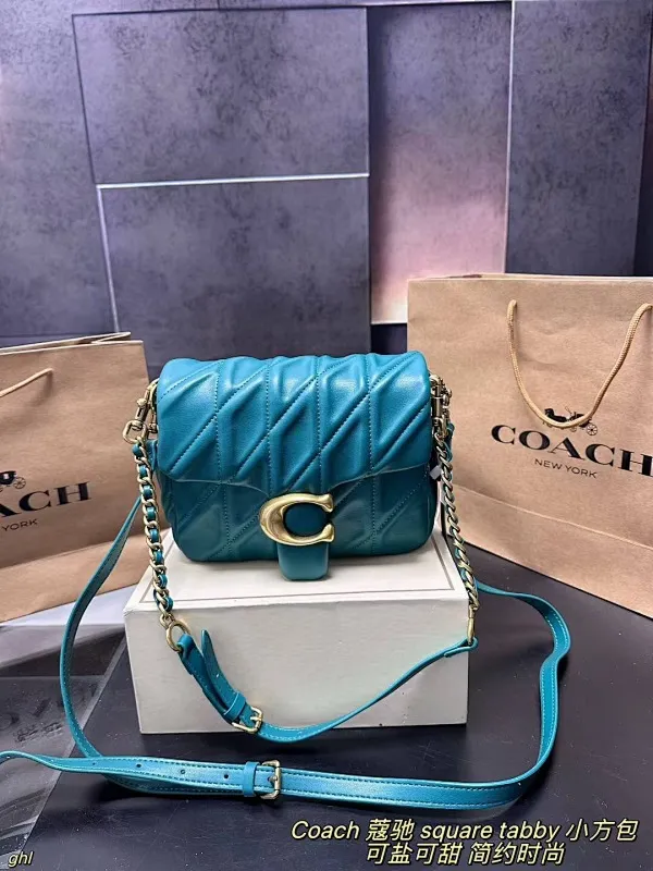 All Categories Official Website "Brand Women's Bags" Women's Bags 💙 COACH 2025 New COACH Square Tabby Denim Denim Bag