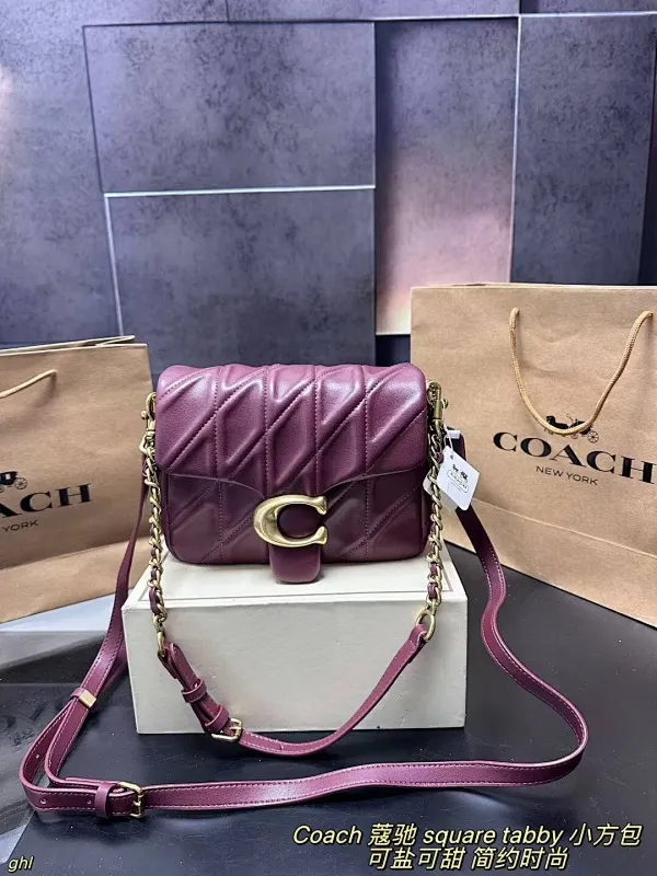 All Categories Official Website "Brand Women's Bags" Women's Bags 💙 COACH 2025 New COACH Square Tabby Denim Denim Bag