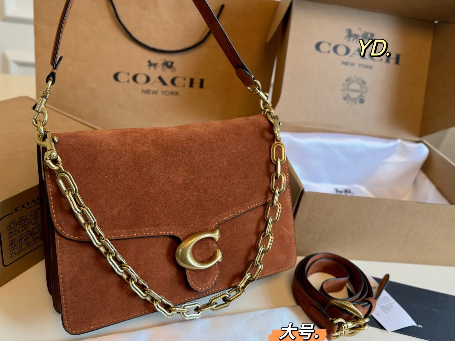 All Categories Official Website "Brand Women's Bags" Women's Bags 💙 COACH 2025 New COACH Tabby Suede Dionysus Bag