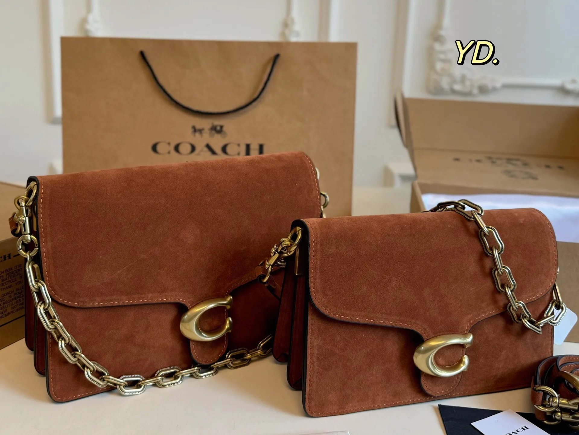 All Categories Official Website "Brand Women's Bags" Women's Bags 💙 COACH 2025 New COACH Tabby Suede Dionysus Bag