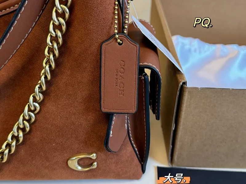 All Categories Official Website "Brand Women's Bags" Women's Bags 💙 COACH 2025 New COACH Suede Juliet Chain Underarm Bag