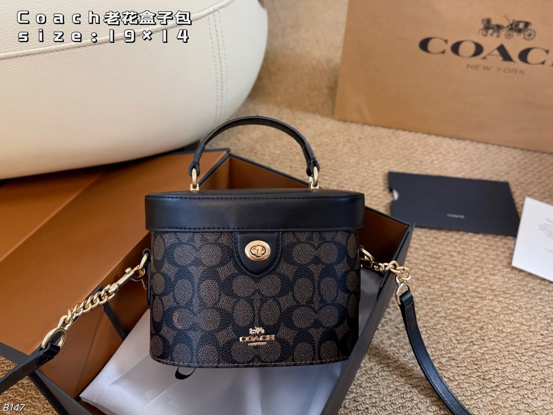 All Categories Official Website "Brand Women's Bags" Women's Bags 💙 COACH 2026 New COACH Presbyopia Box Bag