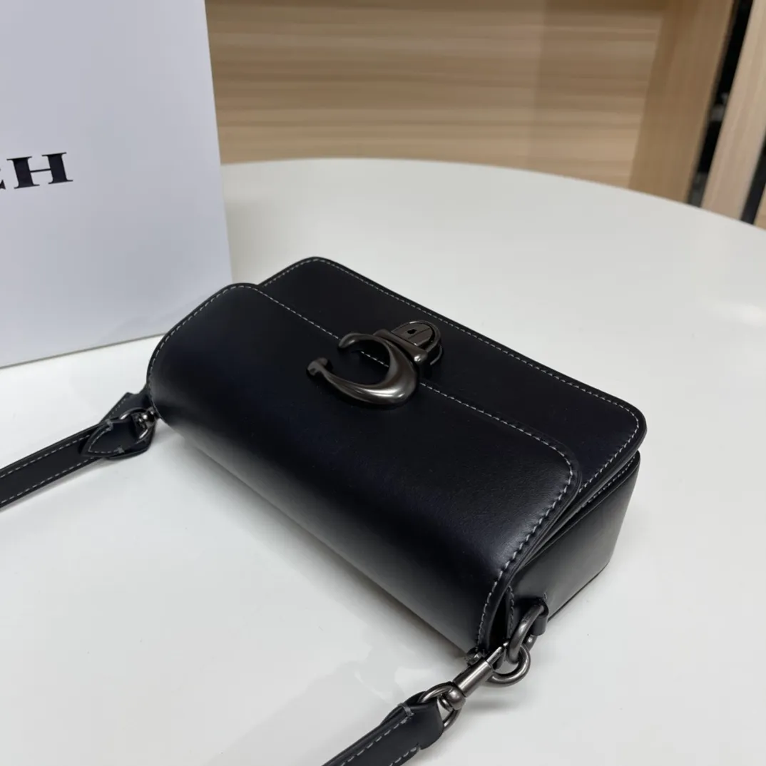 Top original order, batch 480💰Coach new Coach baguette bag, leather crossbody bag [Rose][Rose] model CE331 women's bag STUDIO BAGUETTE, size: 20*10*7[Fireworks][Fireworks][Fireworks]