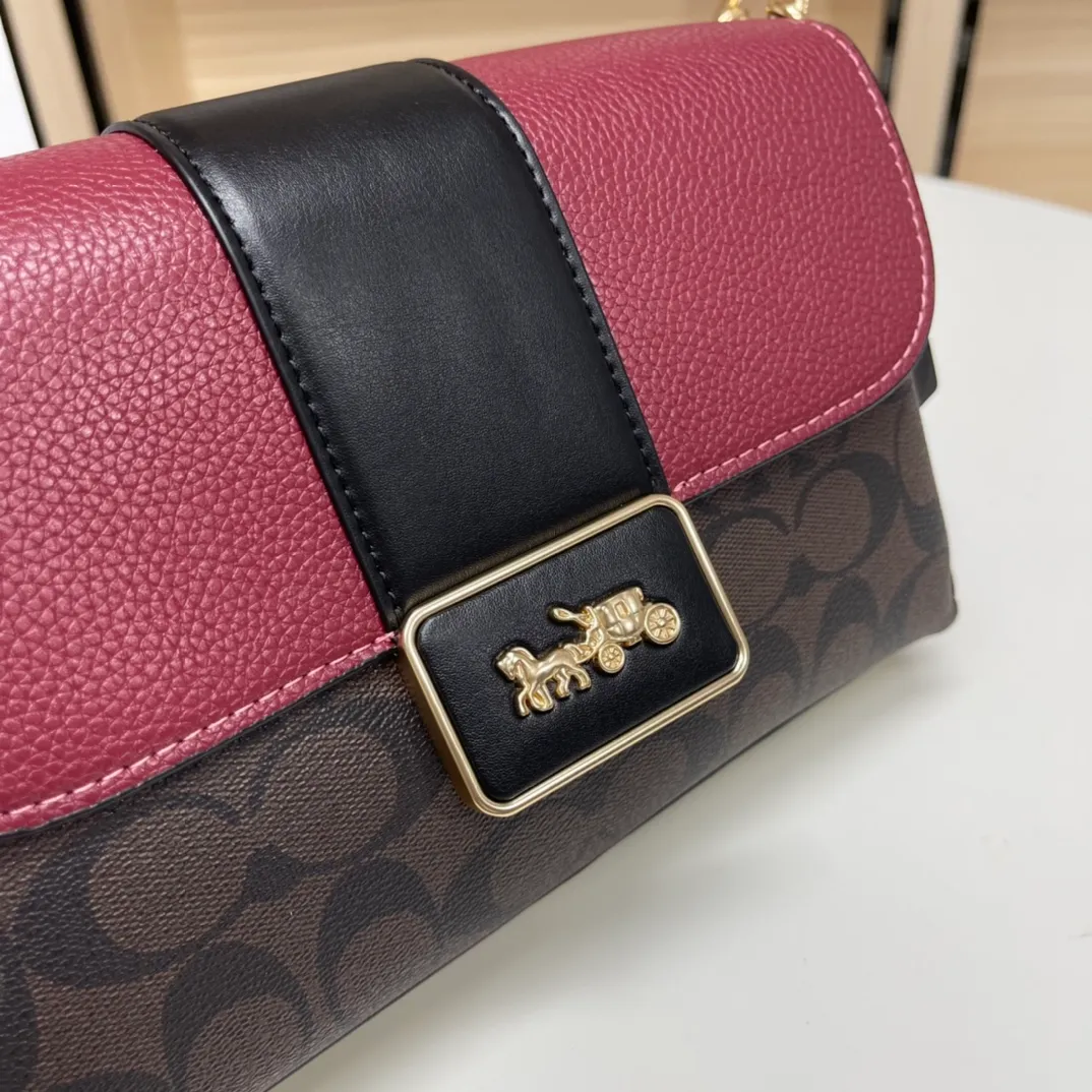 Top original order batch 480💰COACH counter synchronization outlet new GRACE flip shoulder crossbody bag for women, model CC068 size: 26*16*8.5