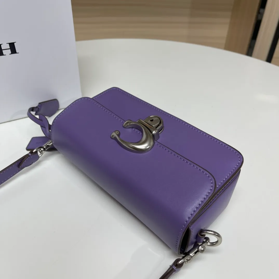 Top original order, batch 480💰Coach new Coach baguette bag, leather crossbody bag [Rose][Rose] model CE331 women's bag STUDIO BAGUETTE, size: 20*10*7[Fireworks][Fireworks][Fireworks]