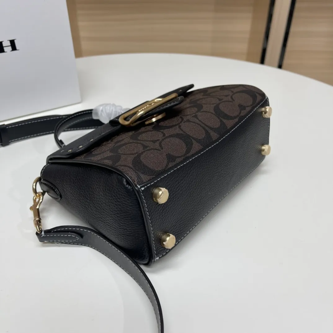 Top original order, batch 520💰Coach counter new synchronized [rose][rose][rose] model CF322 Morgan Tophandle modern retro style has a classic, calm and atmospheric feeling and is very personalized, buckle opening, casual and natural, has a leisurely and lazy feeling ~ It has a detachable long shoulder strap and the capacity is sufficient. Size: 21*16*6