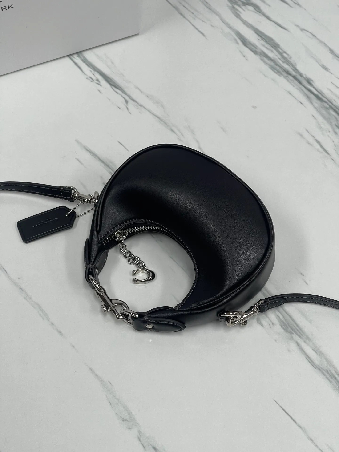 Top original order batch 360💰Coach new women's mini dumpling bag model: CR506 wrist bag shoulder crossbody retro half-moon bag jonie armpit bag, size: 15*7*6