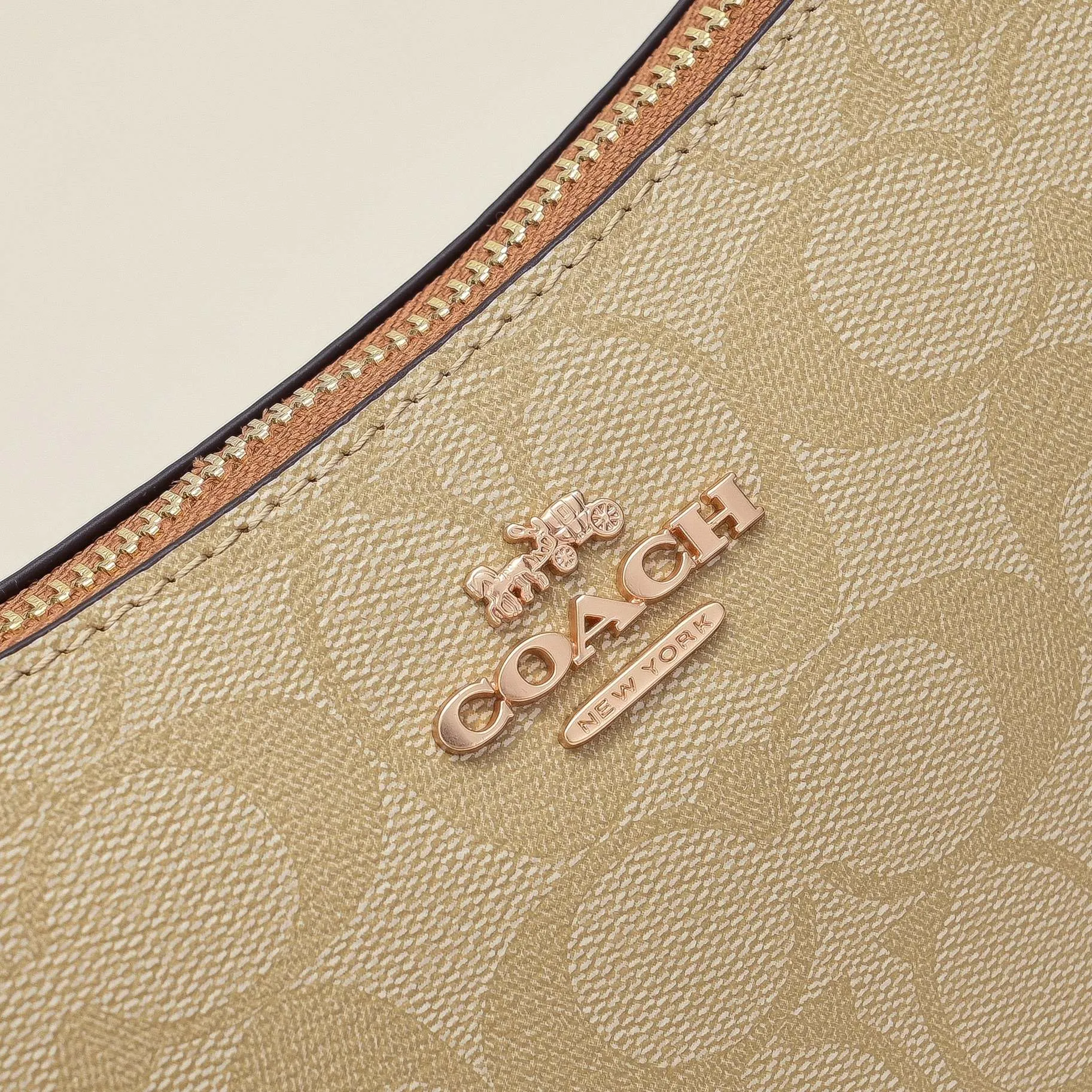 P260 [Top original order] Coach's new Teri underarm bag CA548 is larger than the mahjong bag, and the capacity zipper arc is more beautiful. It is equipped with two shoulder straps. The bag body is simple and elegant, and the stiff structure shows a capable and neat temperament. Dimensions: 24.5cm long x 13cm high x 6cm wide