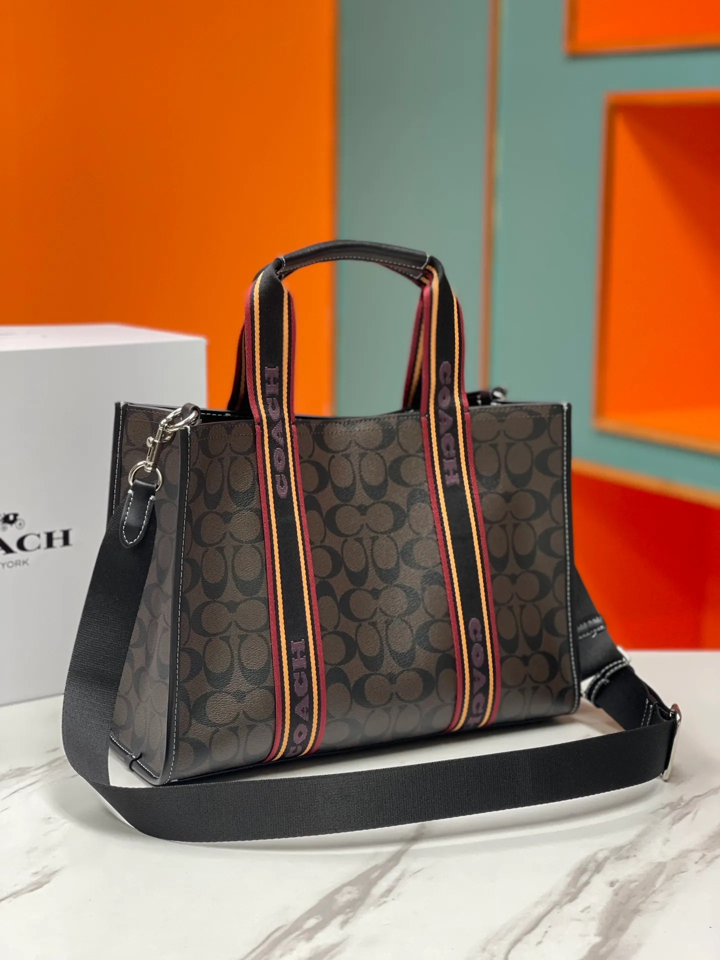 Top original order batch 460💰COACH/Coach new shopping bag counter synchronization model CN058 _SVCAH2023 new size 36X25X13