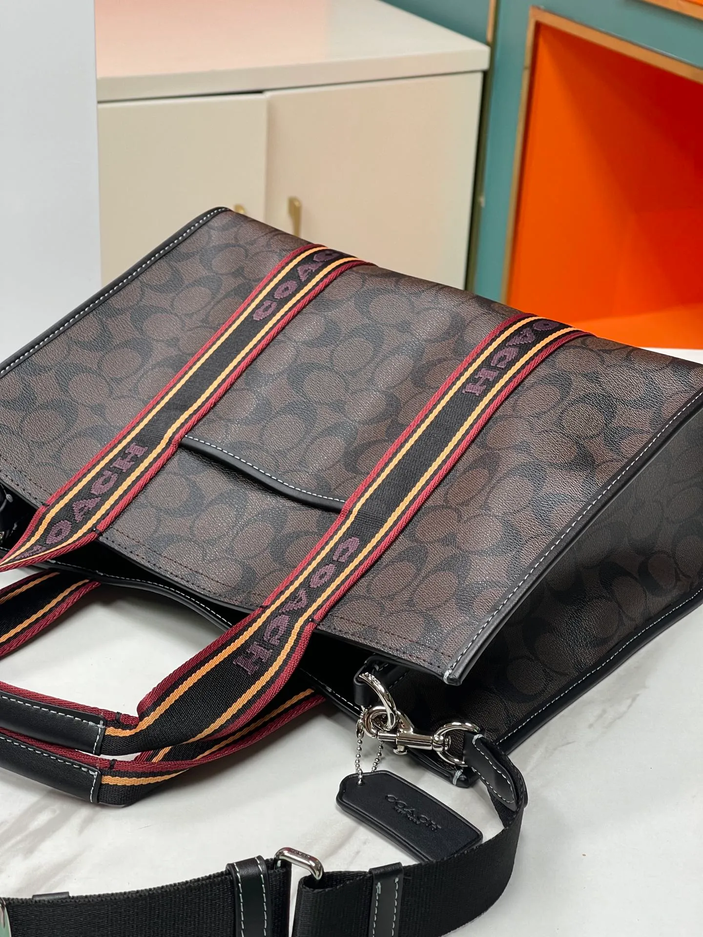 Top original order batch 460💰COACH/Coach new shopping bag counter synchronization model CN058 _SVCAH2023 new size 36X25X13
