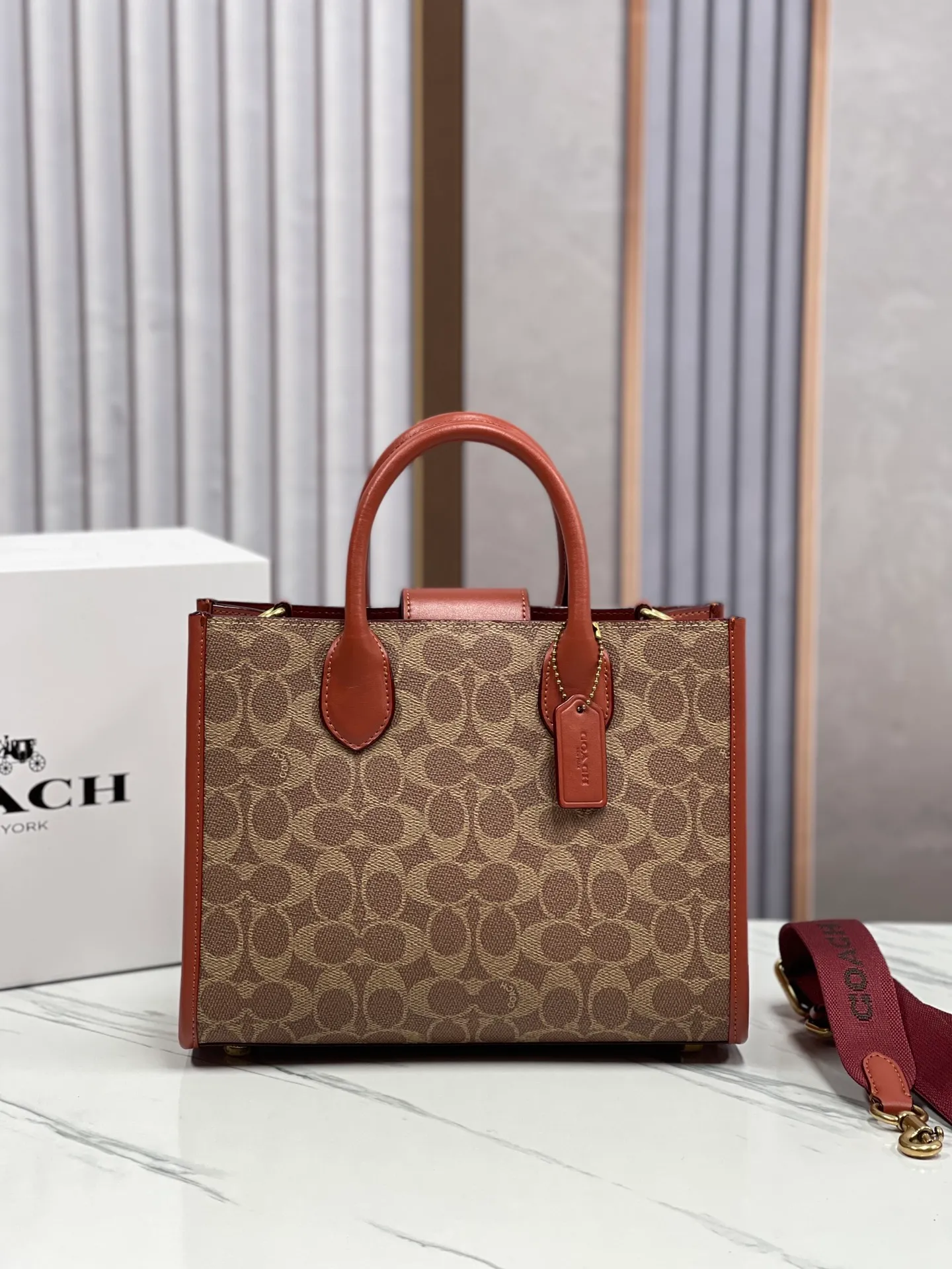 Top original order batch 480💰coach/Coach new counter new model CS251 women's tote bag single shoulder crossbody handheld tote bag double shoulder strap design, size 26X20.5X12