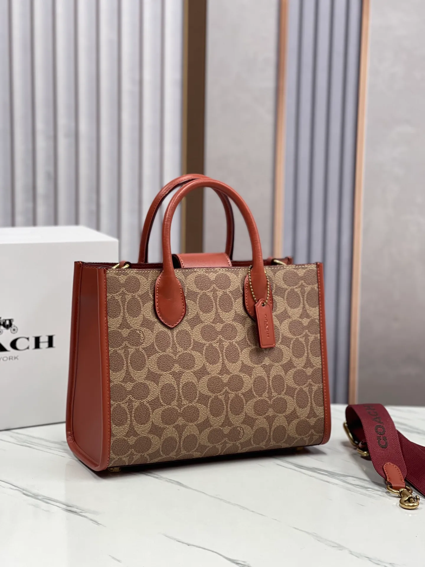 Top original order batch 480💰coach/Coach new counter new model CS251 women's tote bag single shoulder crossbody handheld tote bag double shoulder strap design, size 26X20.5X12