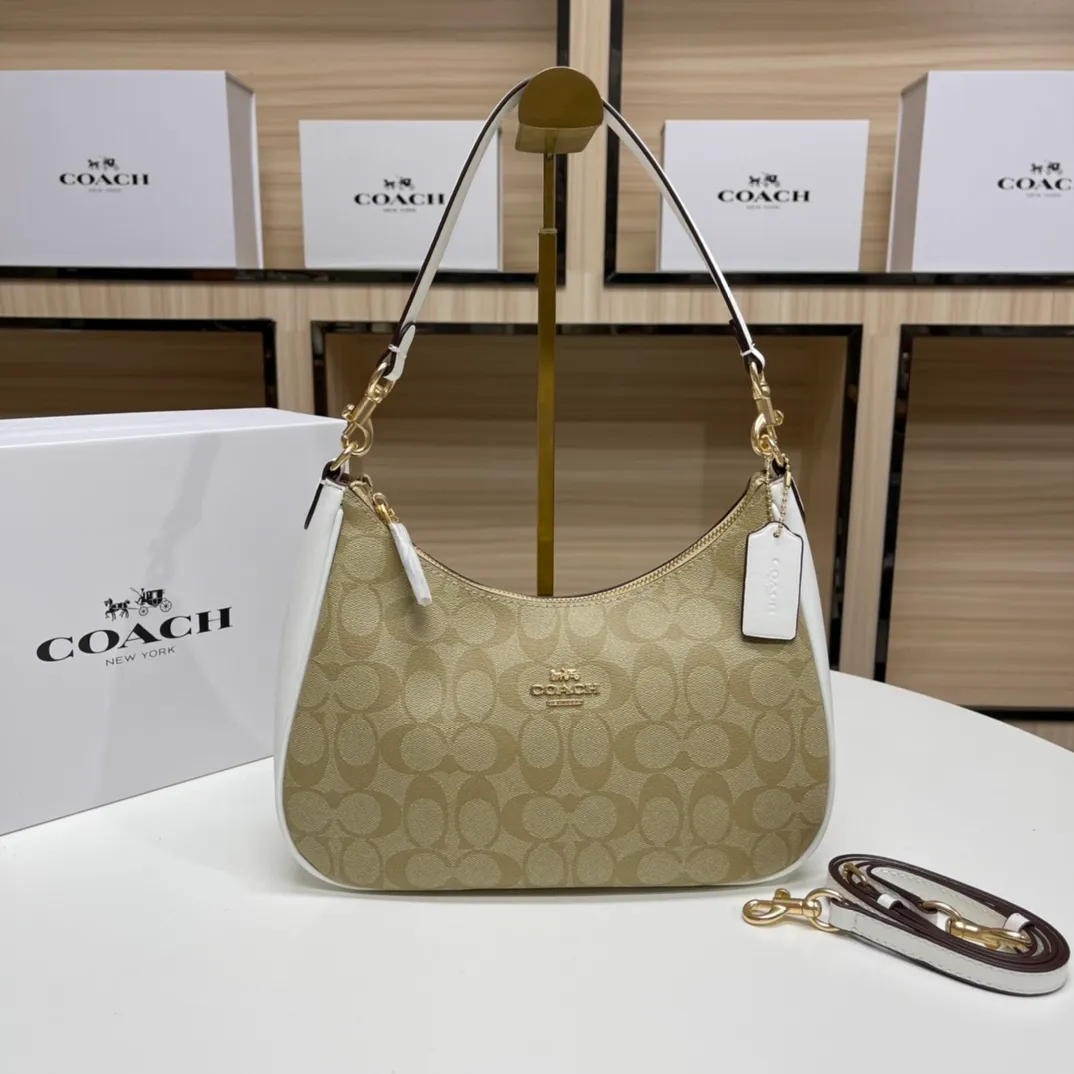 Top original order batch 430💰COACH/Coach official outlet style women's leather college style single shoulder crossbody handbag armpit bag. Model CK161. 29 X23 X23