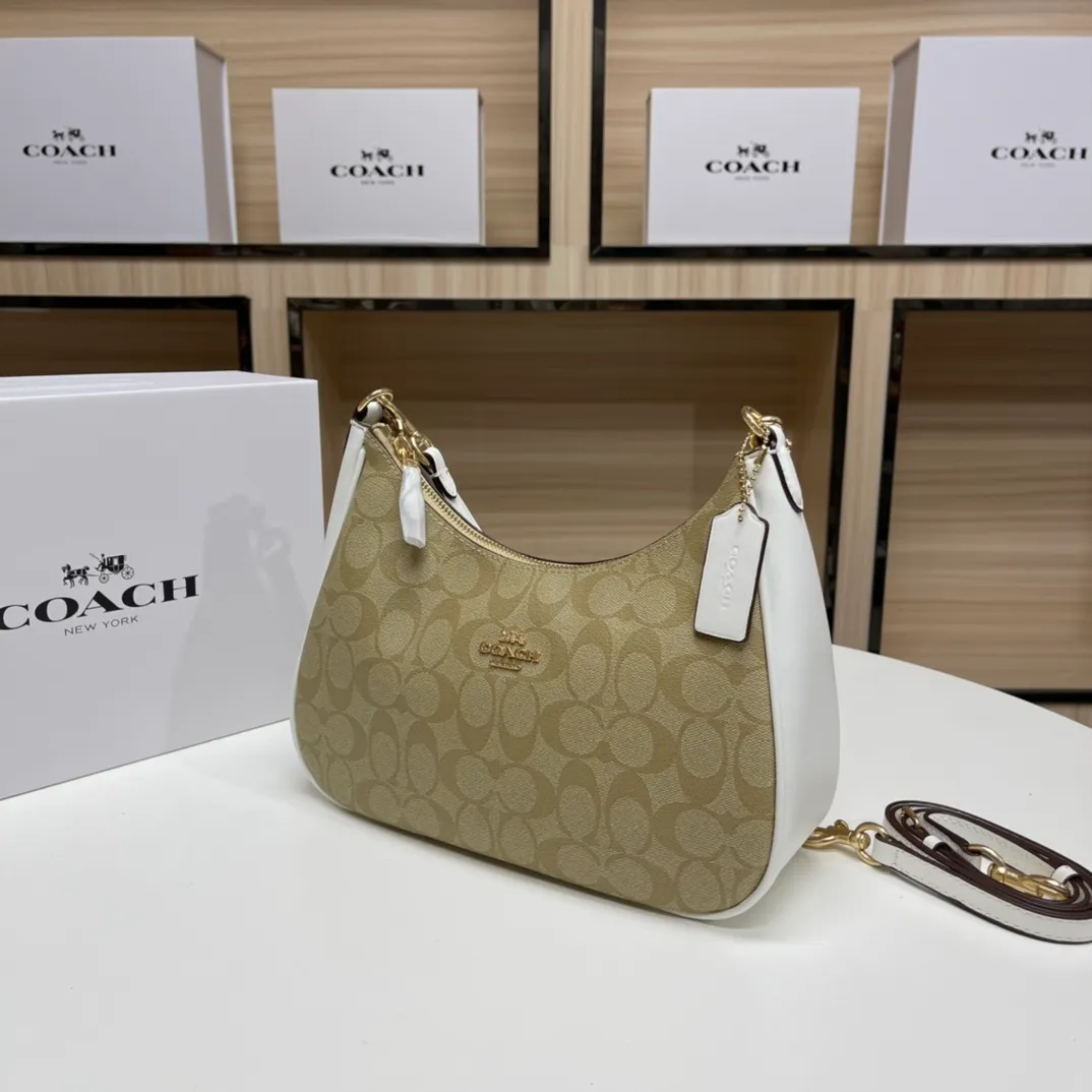 Top original order batch 430💰COACH/Coach official outlet style women's leather college style single shoulder crossbody handbag armpit bag. Model CK161. 29 X23 X23