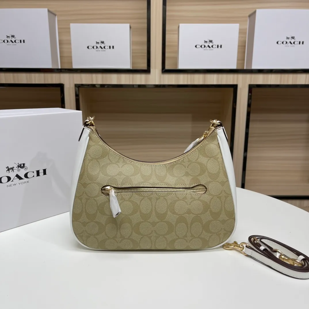 Top original order batch 430💰COACH/Coach official outlet style women's leather college style single shoulder crossbody handbag armpit bag. Model CK161. 29 X23 X23
