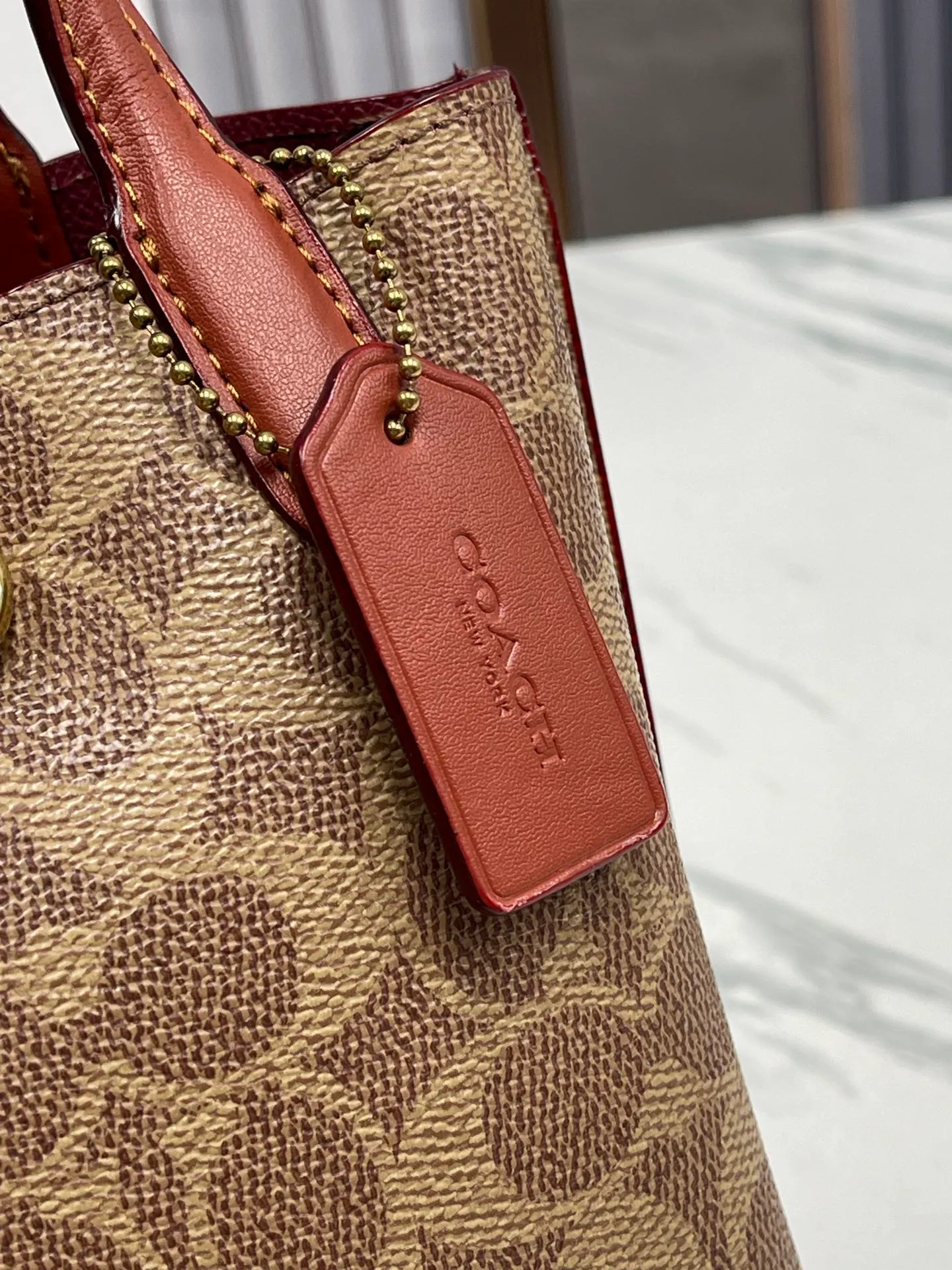 Batch 400💰Coach/Coach new counter 2024 CR676 CR675 new Willow tote bag mini denim/cowhide, the bag has compartments and small girls can completely handle it, size: 16.5