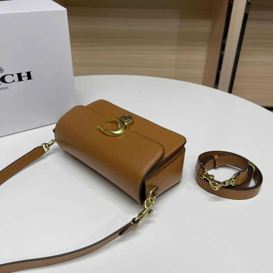 Batch 480💰Coach’s new Coach baguette leather crossbody bag [Rose][Rose] model CE331 women’s bag STUDIO BAGUETTE, size: 20*10*7[Fireworks][Fireworks][Fireworks]