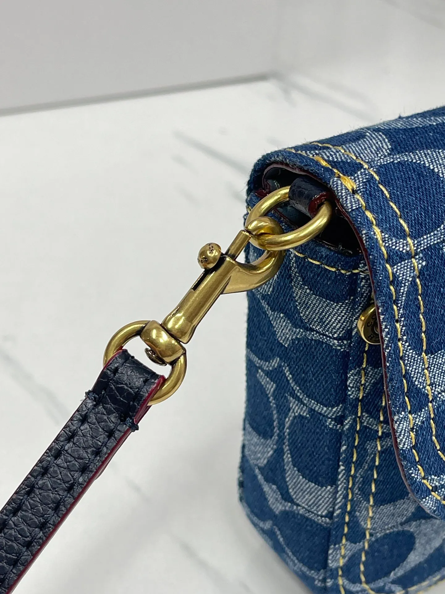 Top original order batch 420💰COACH new model CS126 counter synchronized Hayden crossbody bag fashionable simple versatile denim blue shoulder bag size 20*12*3