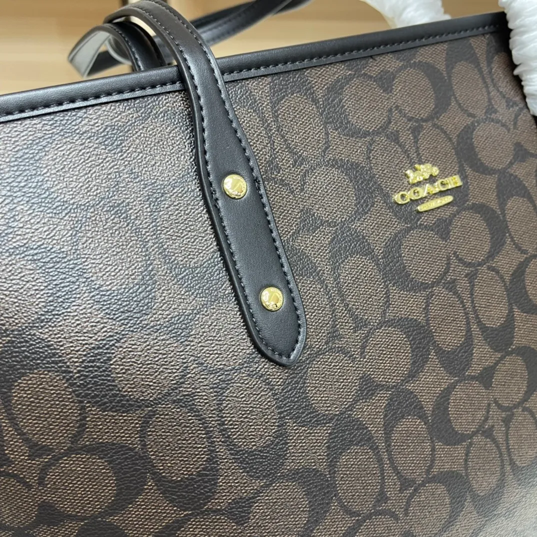 Top original order, batch 380💰Coach F58292 new shopping bag, classic C logo. Practical and versatile, can be used all year round, large capacity. Versatile! Size: 29*27*14