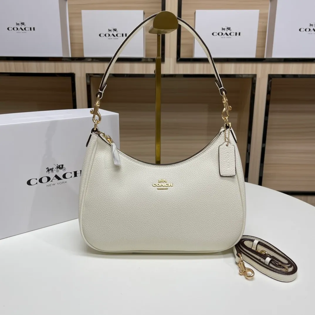 Top original order batch 430💰COACH/Coach official outlet style women's leather college style single shoulder crossbody handbag armpit bag. Model CJ517. 29 X23 X23