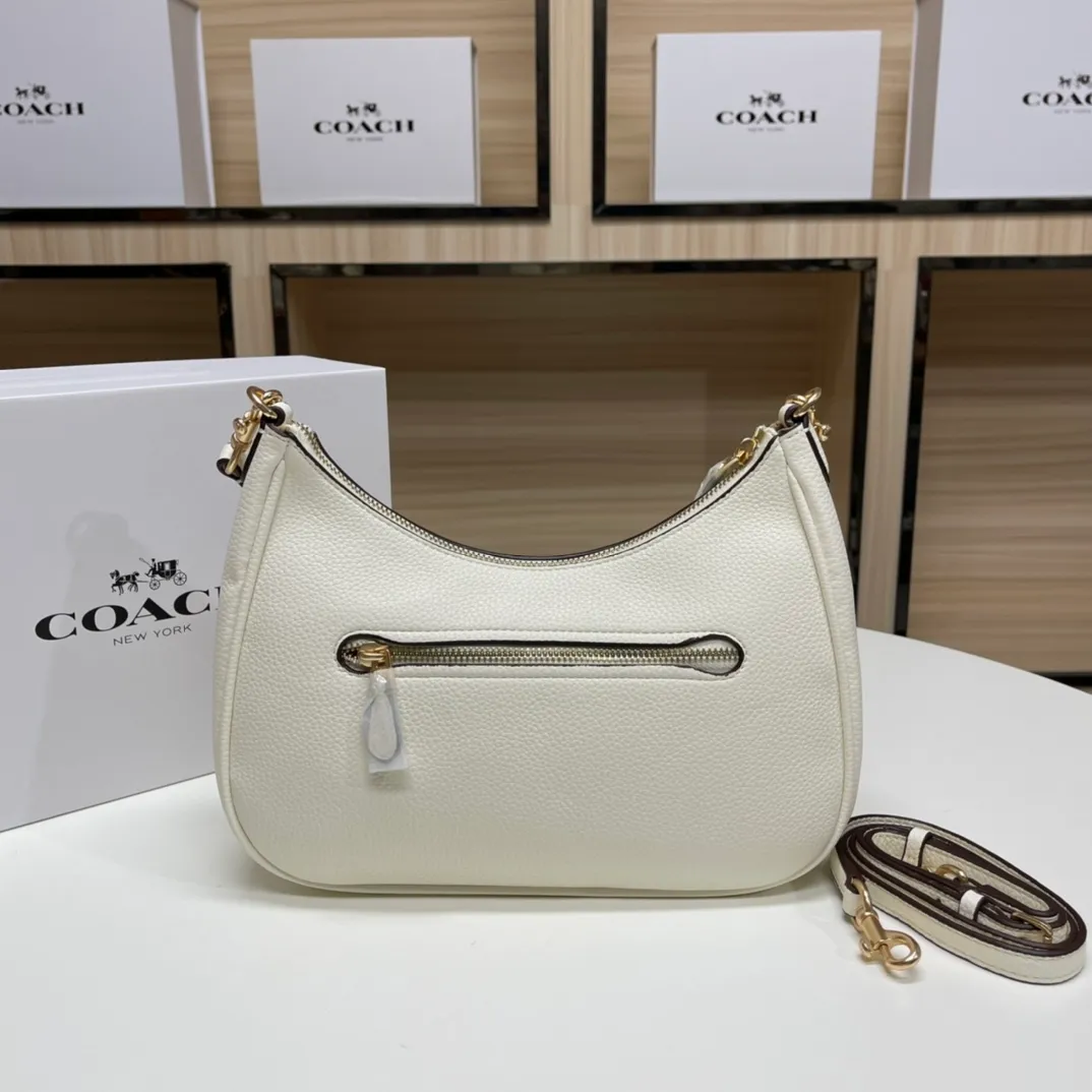 Top original order batch 430💰COACH/Coach official outlet style women's leather college style single shoulder crossbody handbag armpit bag. Model CJ517. 29 X23 X23