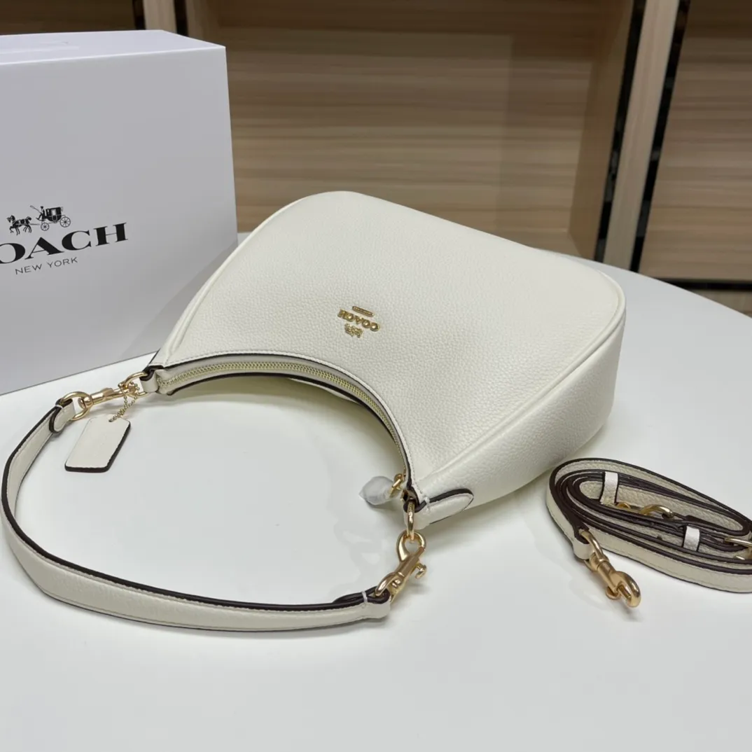 Top original order batch 430💰COACH/Coach official outlet style women's leather college style single shoulder crossbody handbag armpit bag. Model CJ517. 29 X23 X23