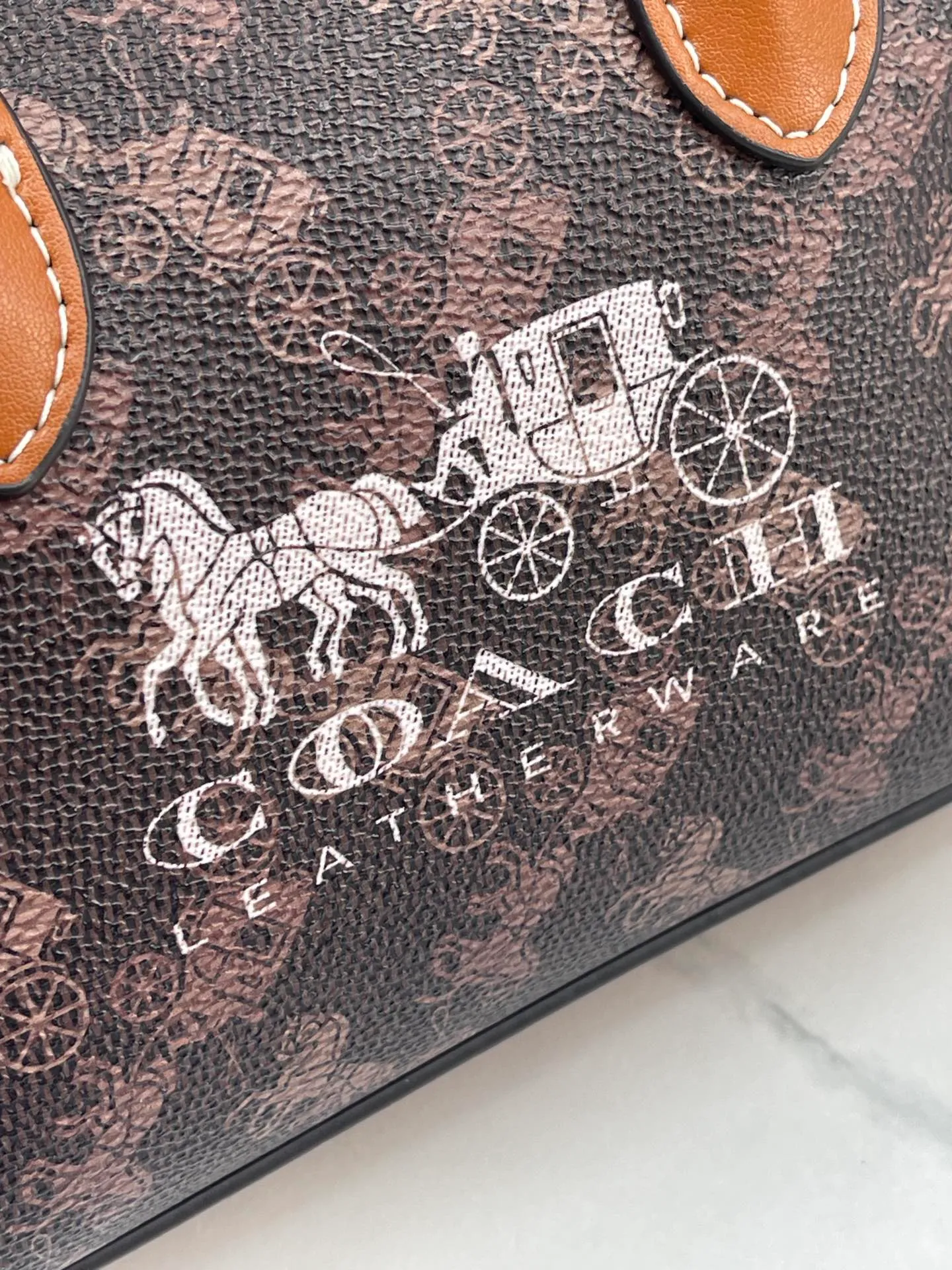 Batch 420💰coach/Coach new small model model CT890/CT891 counter new ACE carriage pattern women's tote bag single shoulder crossbody handheld tote bag double shoulder strap design size: 18·13·8