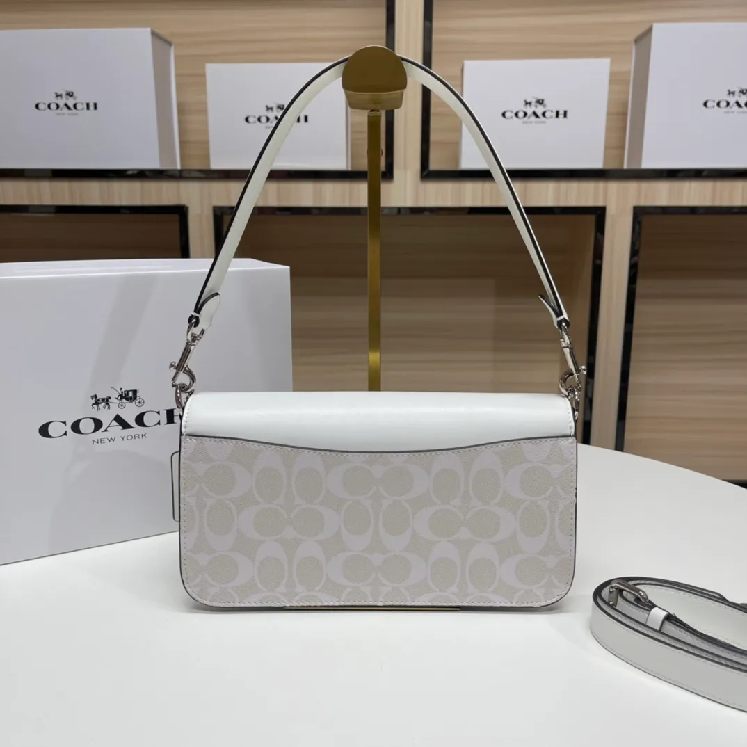Top original order, batch 500💰COACH/model CJ617 Coach Outlet new color women's bag PVC color matching classic logo MORGAN shoulder bag armpit bag. Size 26X14X6