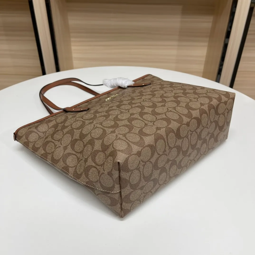 Top original order, batch 380💰Coach F58292 new shopping bag, classic C logo. Practical and versatile, can be used all year round, large capacity. Versatile! Size: 29*27*14