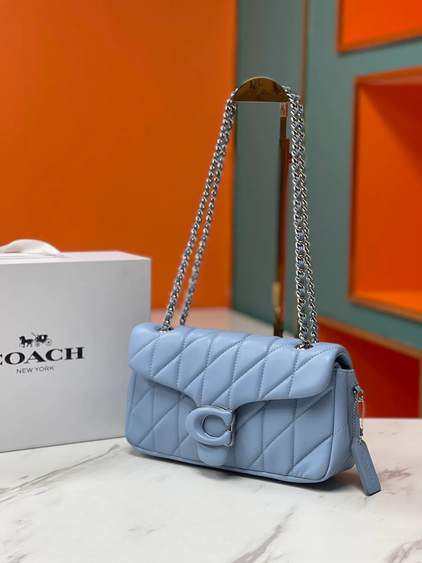 Top original order, batch 500💰Coach/Coach new model, counter synchronized new product model CP400 Quilting Tabby chain tabby with quilting technology is cool. Low-key yet high-end. Choose the size and color you like. Size 26/15.