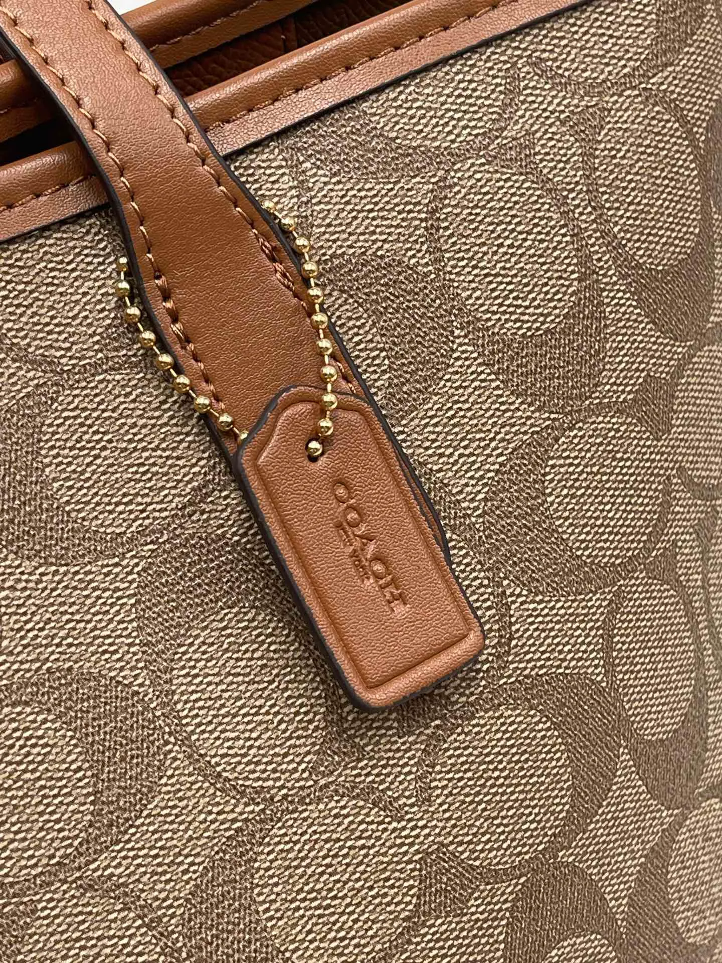 Top original order batch 340💰coach/Coach new new product CN733 CN183 Latest carriage mini double-sided tote bag shopping bag top original order batch VC with leather CITY classic logo coated canvas with smooth leather details. Internal zip pocket. Size 23·11·20.5