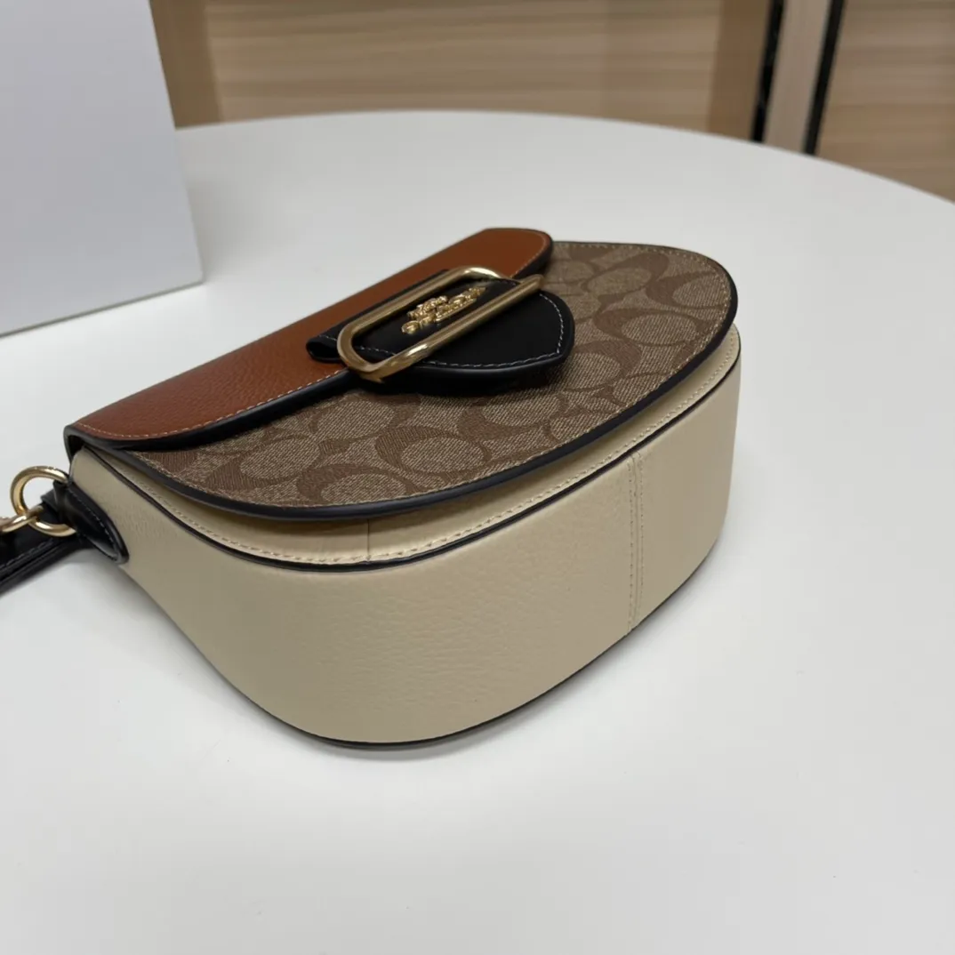 Top original order batch 520💰Coach/Coach new model❤, item number CE565, ce567.C Ole ladies classic logo canvas KLEO No. 17 shoulder bag autumn and winter new product luxury and noble 🤞 size 19.5X17X7