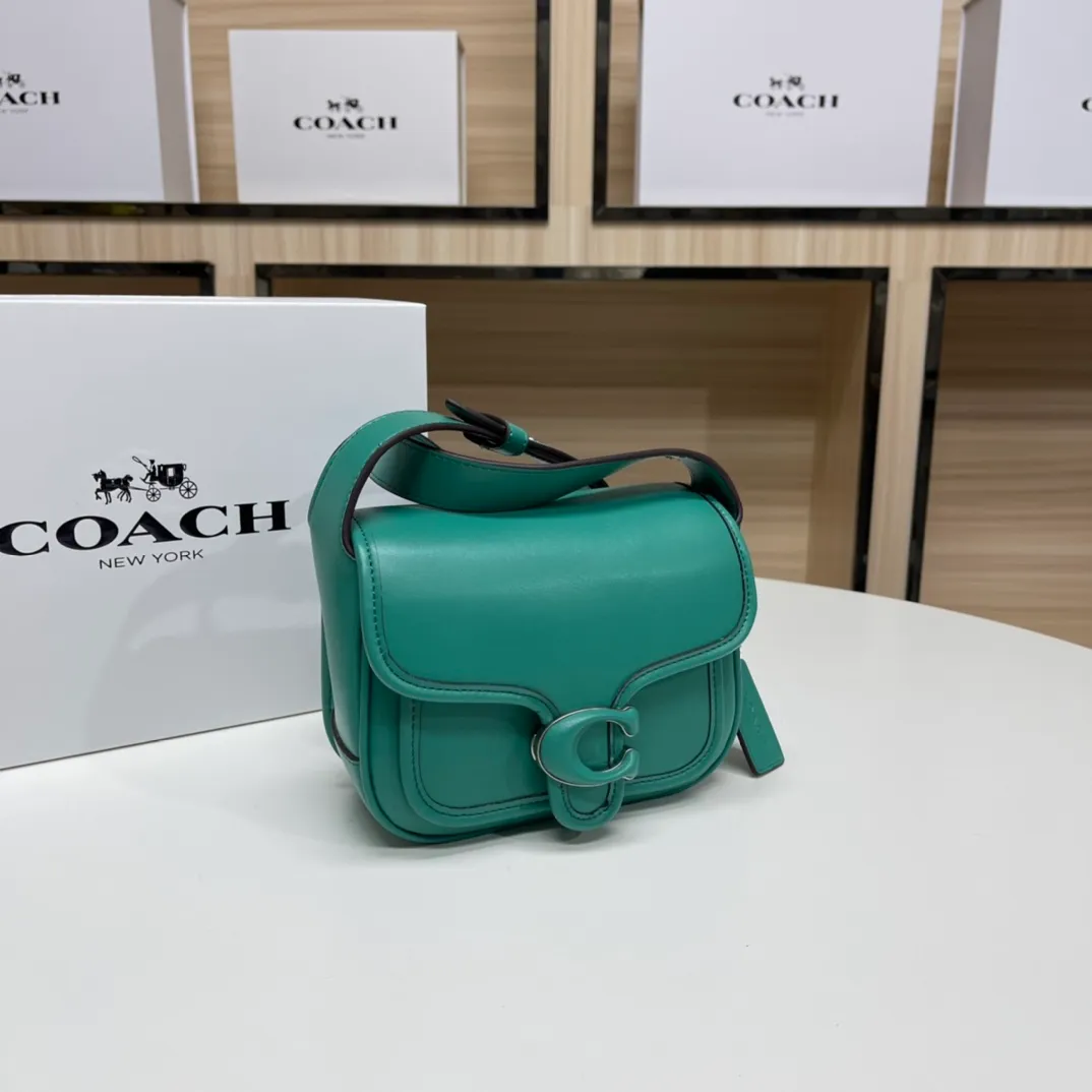 Top original order batch 460💰coach/Coach new model CJ846 CK019 CK020 Ck955 Tabby Messenger Retro and cute, a bit like a saddle bag, made of cowhide, soft and plump. The body of the bag is full of youthful vitality. It is compact, but has a lot of space. There is also a small button bag in the front that can be used as a small item. It is a bag that combines beauty and practicality. White, refreshing and clean Size: 19*14*7