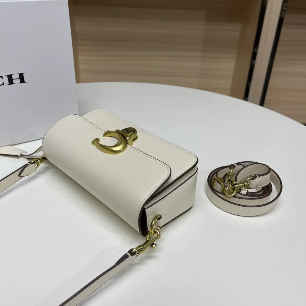 Top original order, batch 480💰Coach new Coach baguette bag, leather crossbody bag [Rose][Rose] model CE331 women's bag STUDIO BAGUETTE, size: 20*10*7[Fireworks][Fireworks][Fireworks]