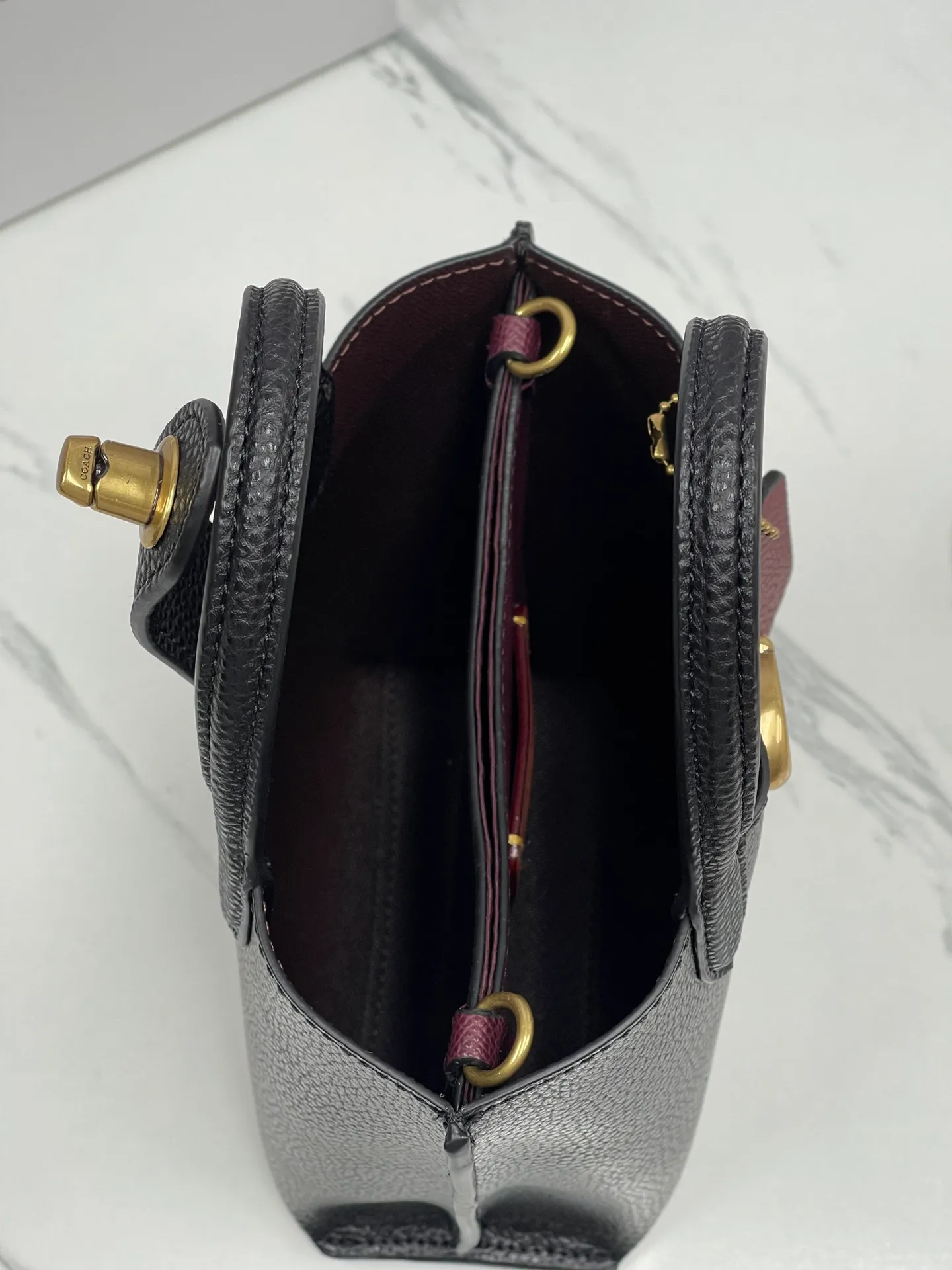 Batch 400💰Coach/Coach new counter 2024 CR676 CR675 new Willow tote bag mini size pebbled full cowhide, the bag has compartments and small girls can completely handle it, size: 16.5
