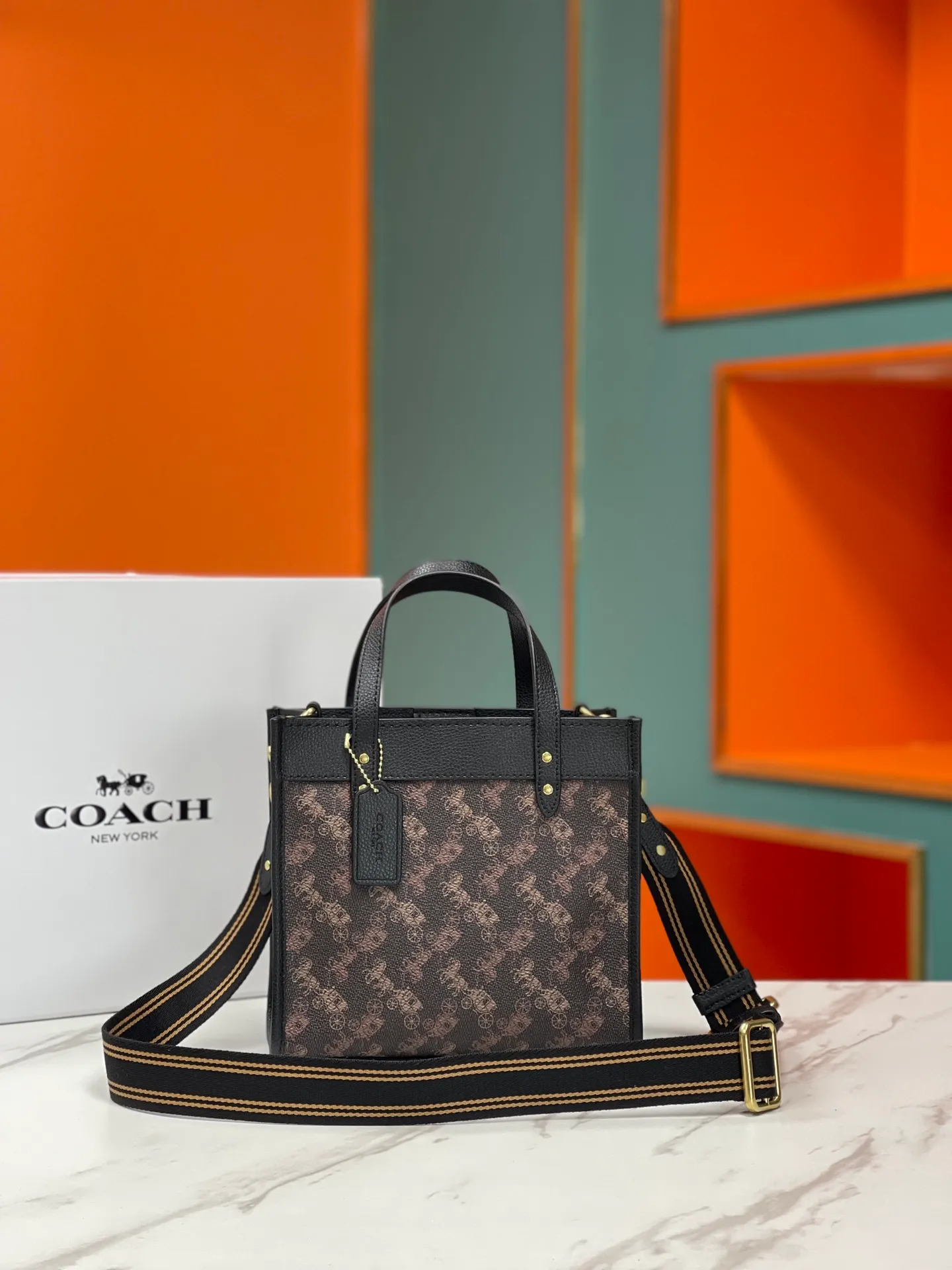 Batch 420💰coach/Coach new counter new color model number CM710. Coach Field Tote 22 Classic C logo series tote, simple yet high-end. Square and square. It looks cute and cute. It can be carried in the hand, on the shoulder, or cross-body. It is versatile and practical. It is super popular ~ the favorite of petite girls~ Size: 22*21*12 cm,