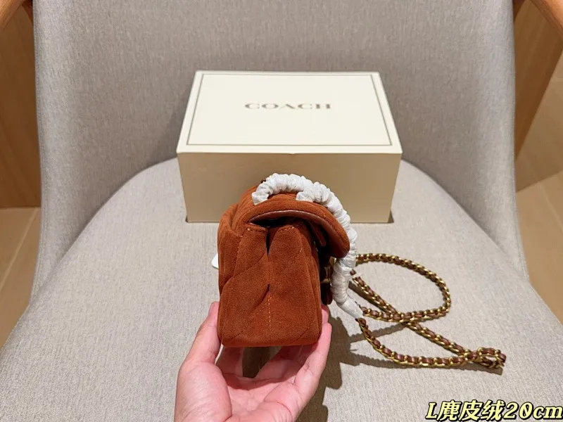 All Categories Official Website "Brand Women's Bags" Women's Bags 💙 COACH 2025 New Coach Suede Fabric Tabby20 Bacchus Bag