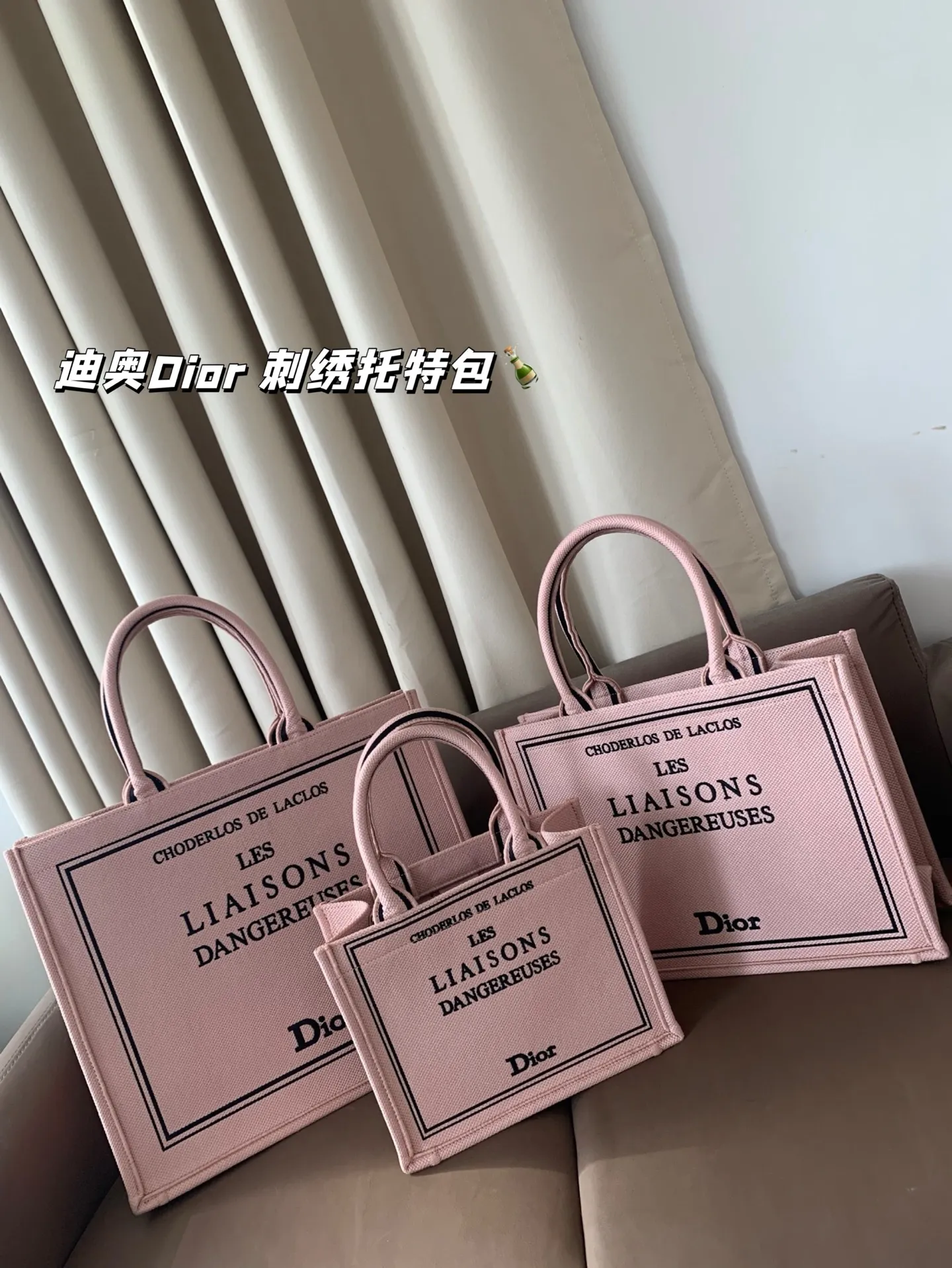 All Categories Official Website "Brand Women's Bags" Women's Bags 💙 DIOR 2025 New DIOR Embroidered Tote Bag